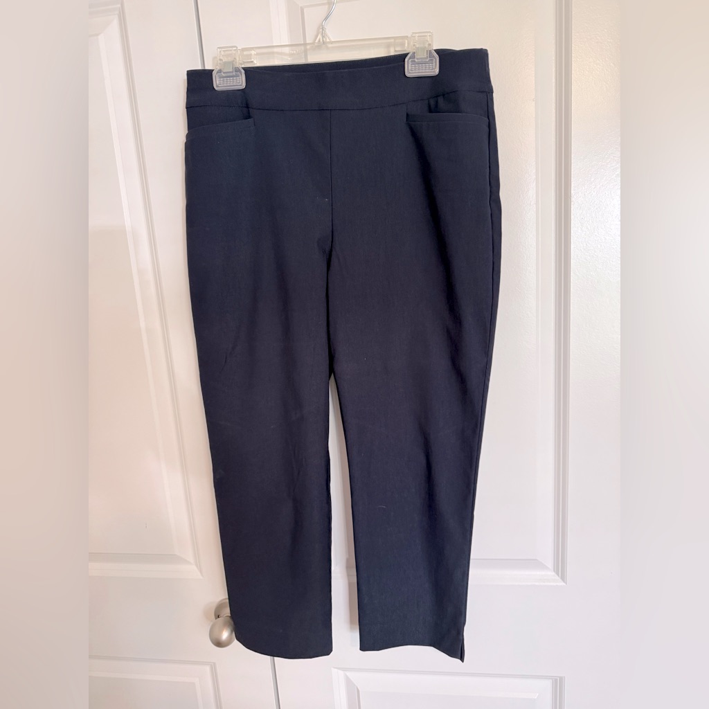 Nwt Chico's Blue Cropped Ankle Pants